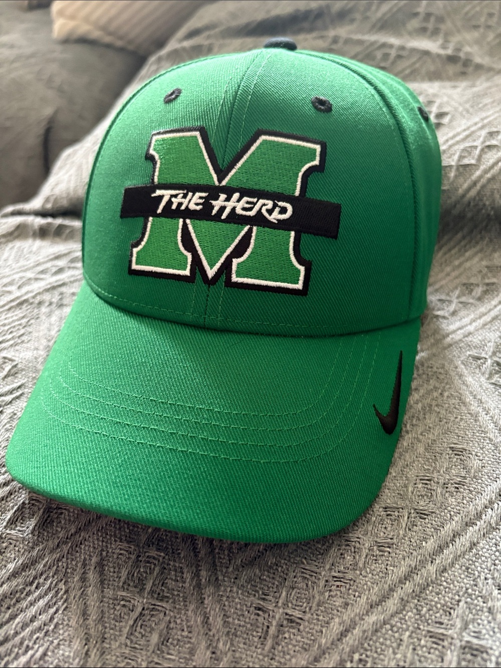 Nike Green Marshall 'The Herd' Embroidered Baseball Cap